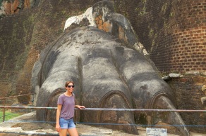Just one of the giant lion paws at the gate
